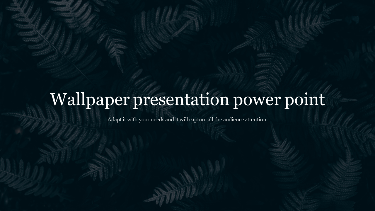 Wallpaper presentation PowerPoint Template PPT Slide